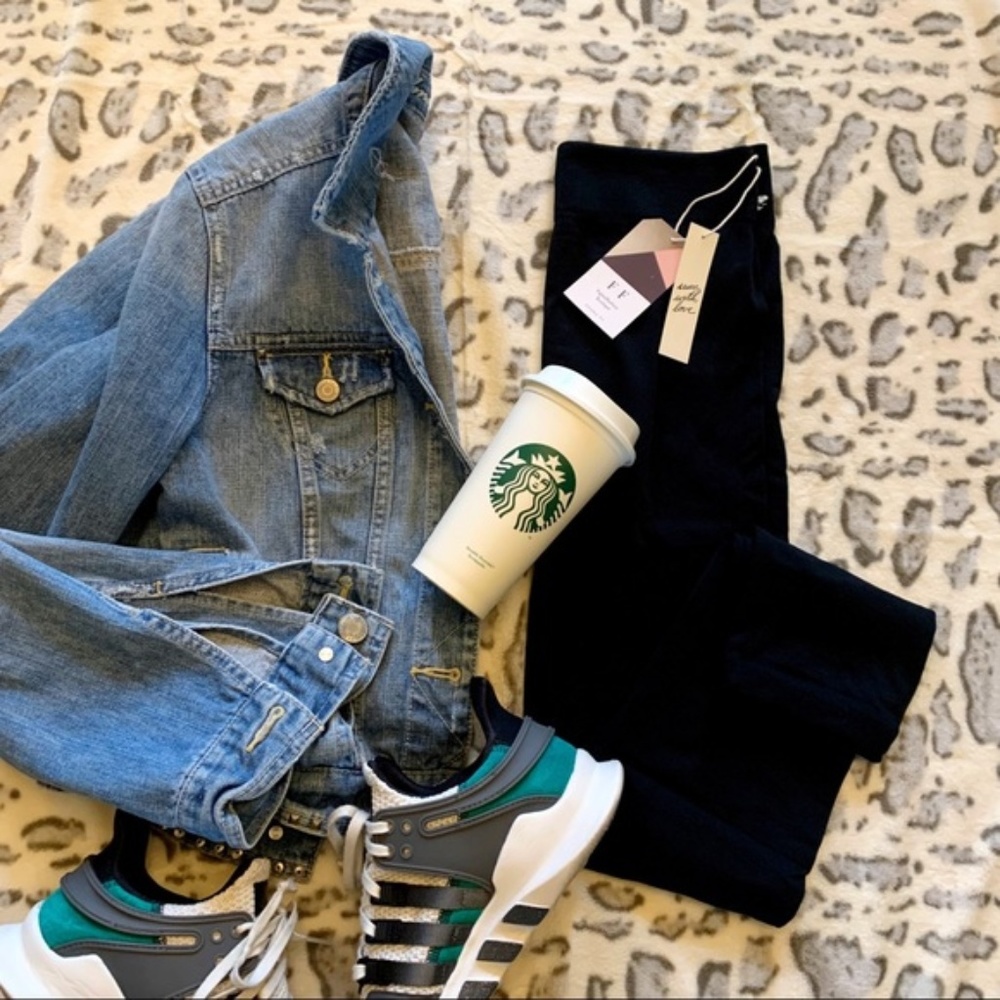 Softest Black Ankle Length Leggings Joggers - Picture 3 of 5